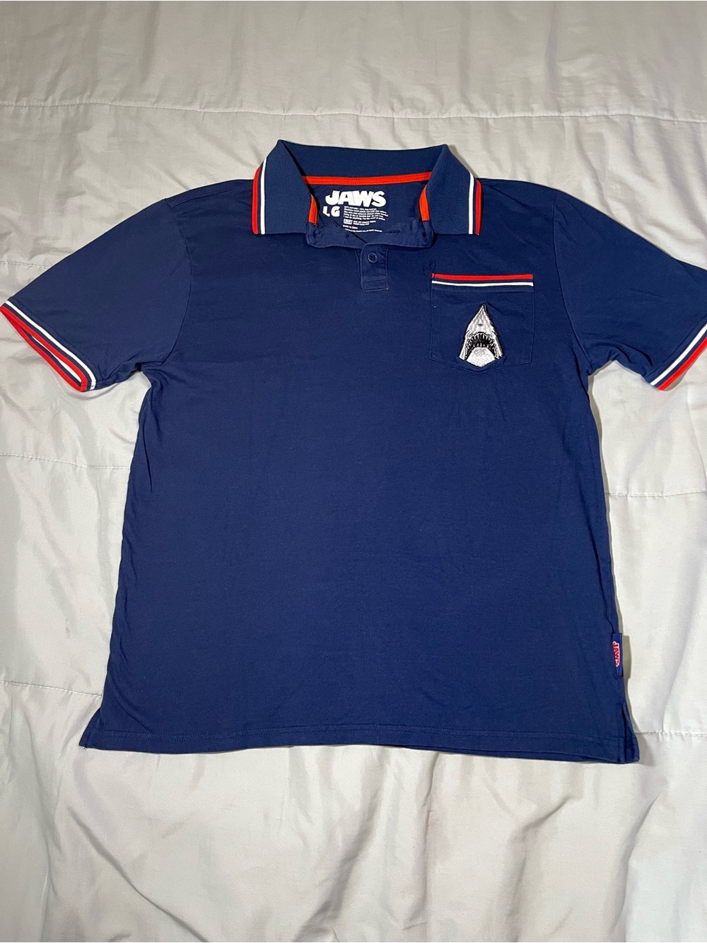 Fright-Rags JAWS golf polo shirt size Large